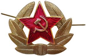 Soviet Army soldier hat insignia