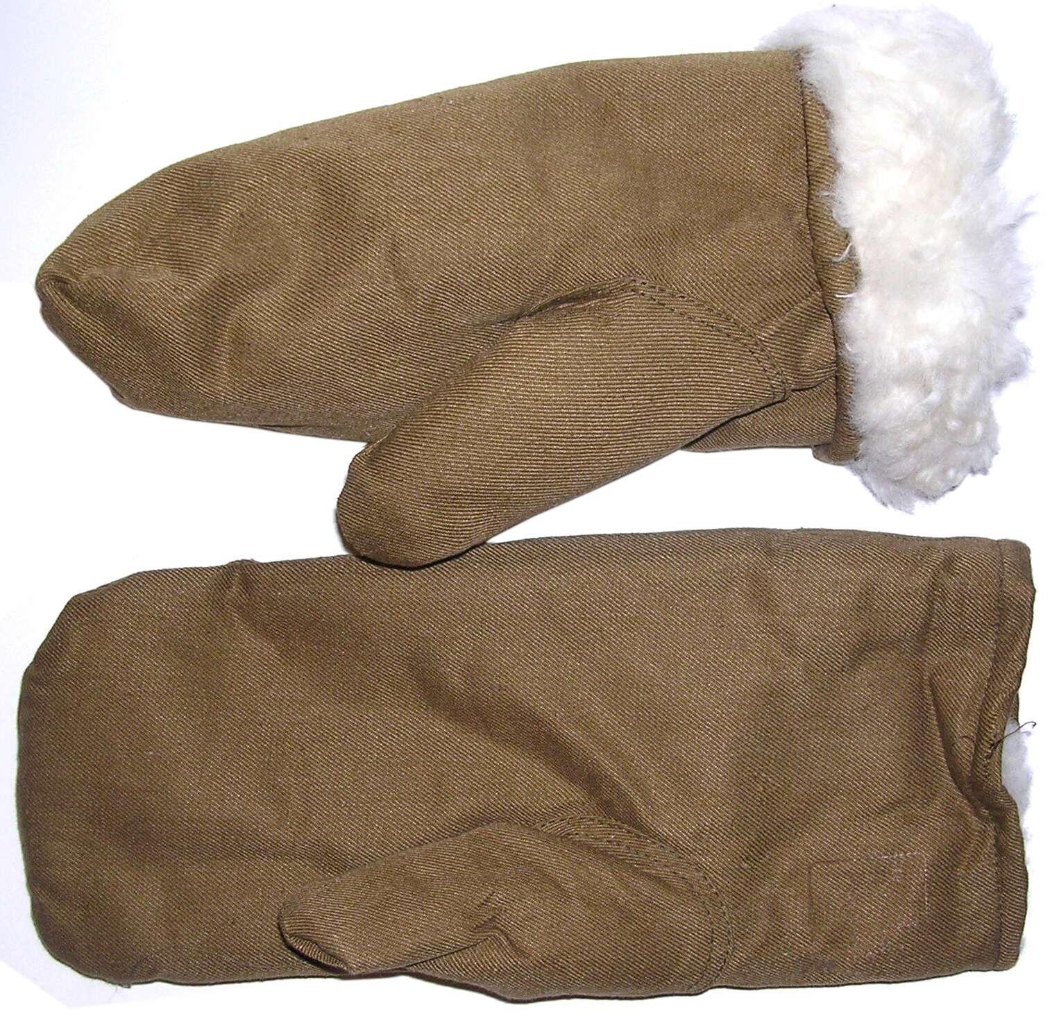 Made in USSR Warm Russian Army Sheepskin Lambskin Fur Winter Mittens New! 