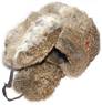 Genuine rabbit fur brown ushanka winter hat